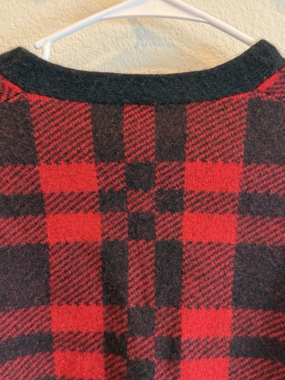 Polo ralph lauren Buffalo Plaid Merino Wool Cardigan Crop Women Medium - Picture 7 of 7